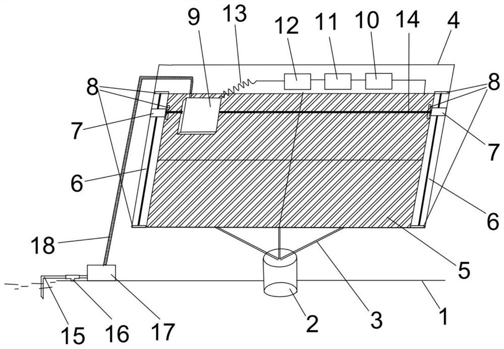 Cleaning device for fishing-light complementary solar photovoltaic panel