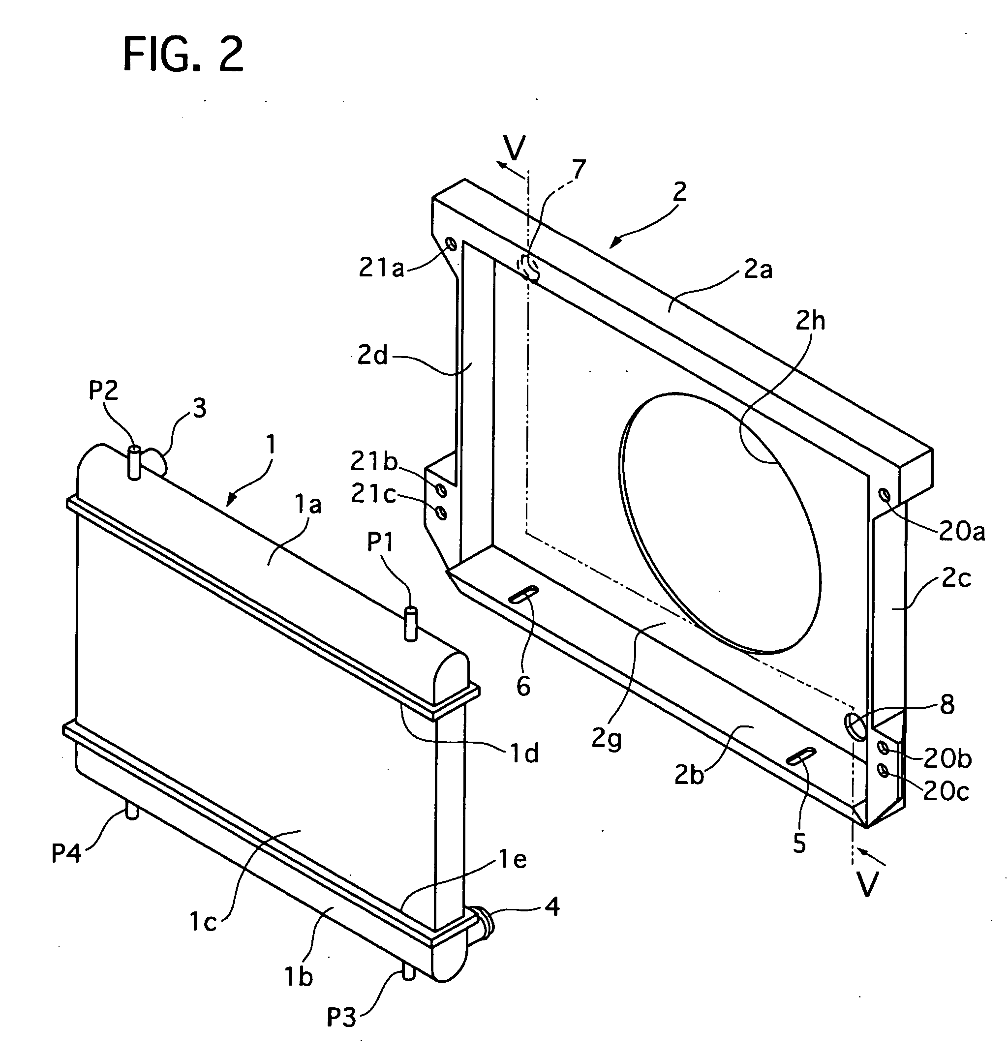 Radiator core support structure and its assembly method