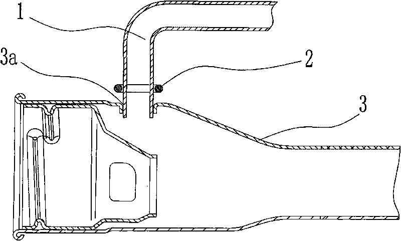 Welding method for welding vent pipe on oil filling pipe