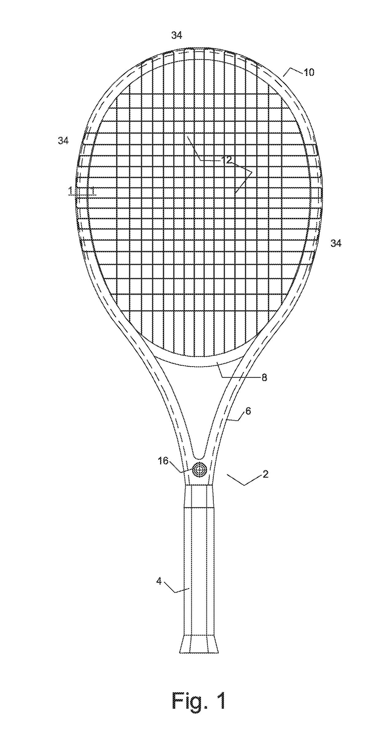 System and method for a game racquet including a grommet actuator