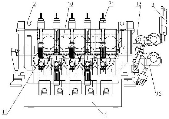 Up pressing type straightening machine