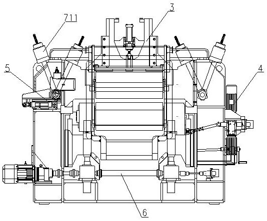 Up pressing type straightening machine