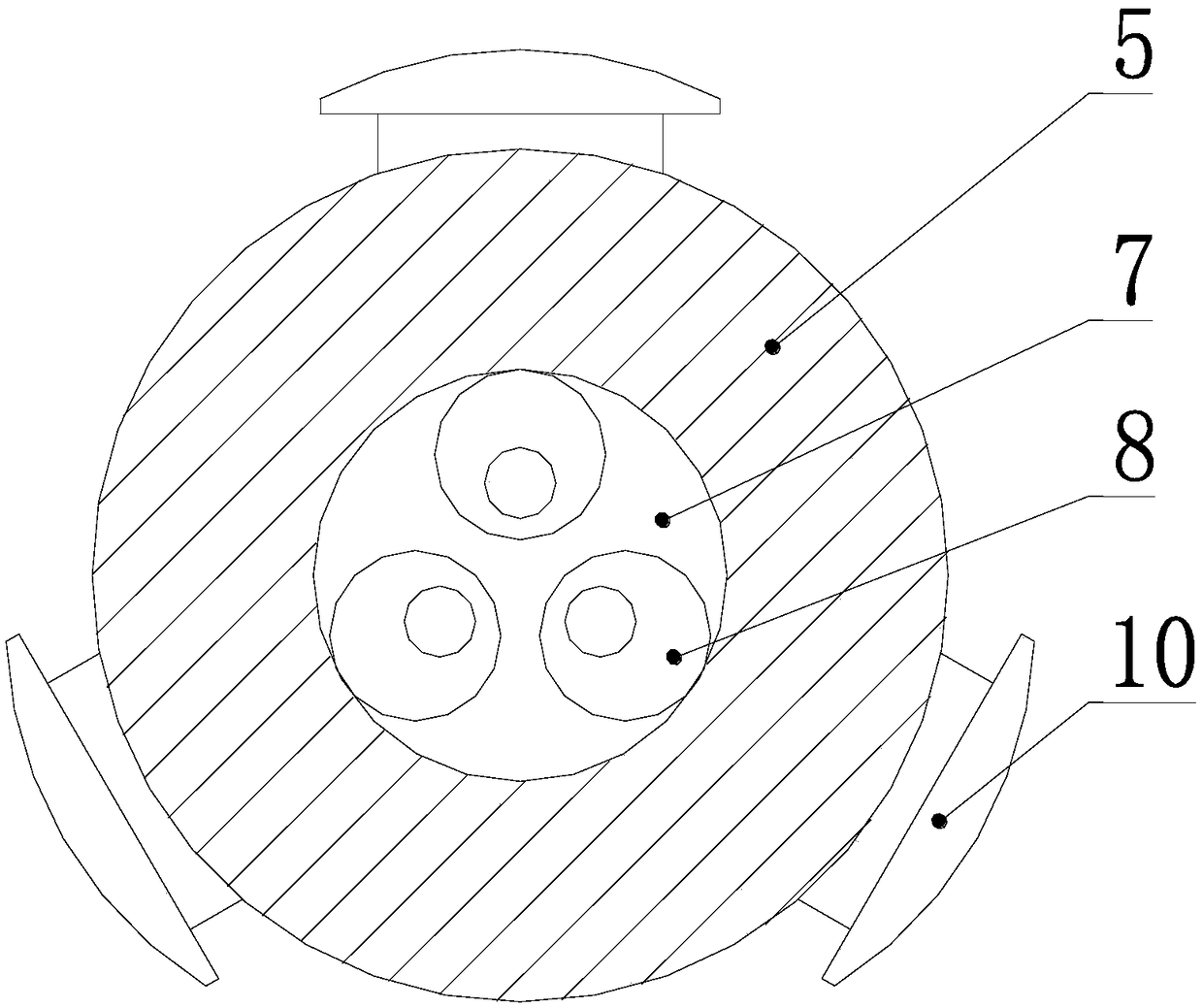 Ground pressure multi-directional monitoring localizable borehole stress sensor