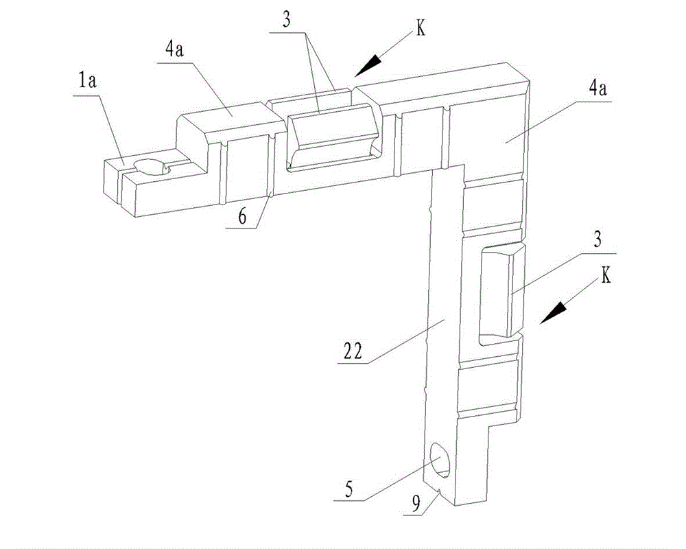 Positioning connecting piece of wooden profiles for interior decoration