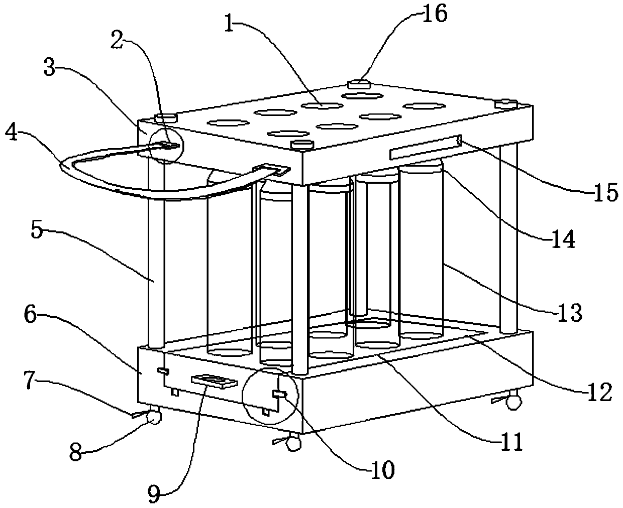 Land quality geochemical survey soil sample wild storing device