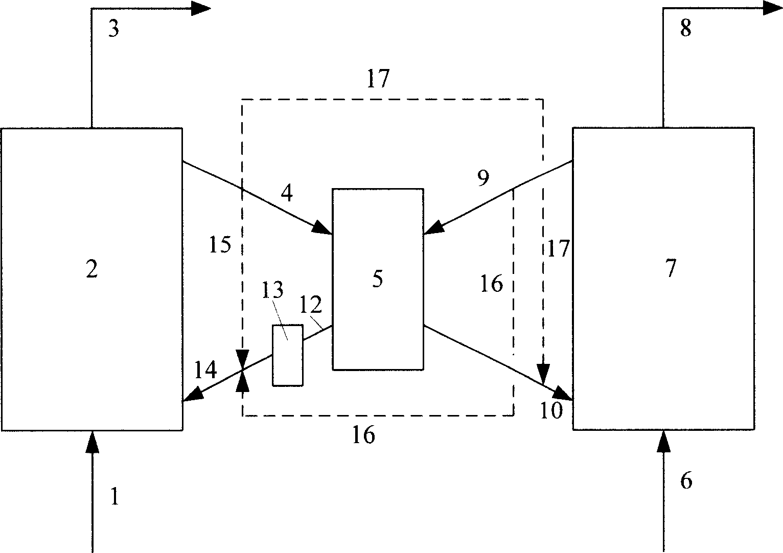 Method for producing ethylene from ethanol by combination hydrocarbons catalytic conversion