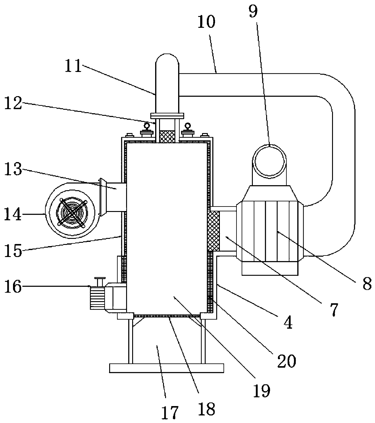 Energy-saving heating control device of greenhouse hot blast stove