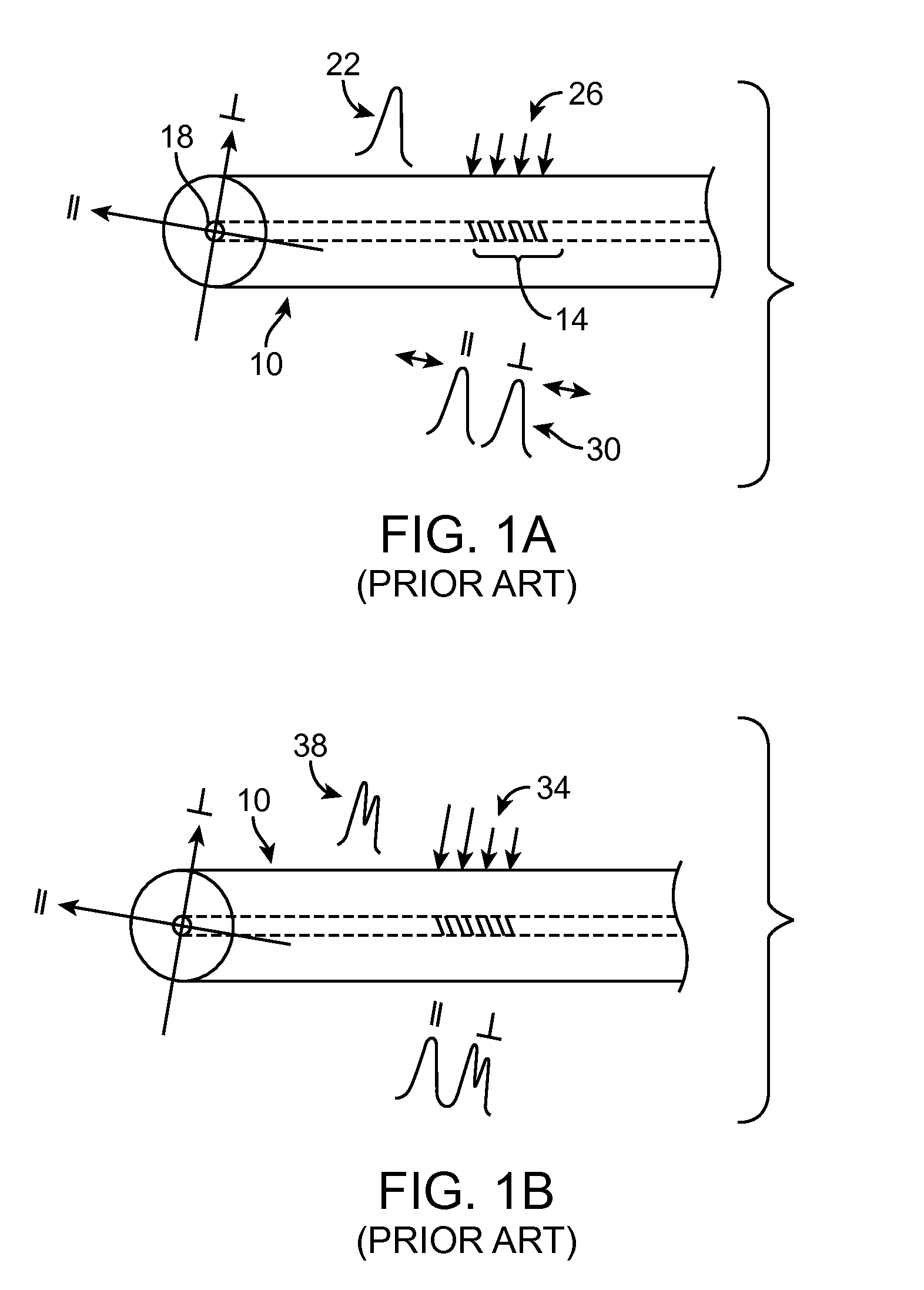 Fiber-Grating Sensors Having Longitudinal-Strain-Inducing Jackets and Sensor Systems and Structures Including Such Sensors