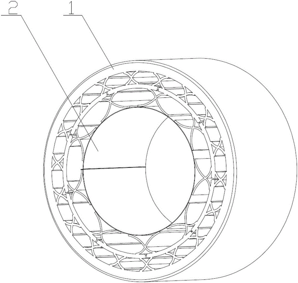 Double-layered fork-shaped radial gas hydrodynamic bearing based on 3D printing technology