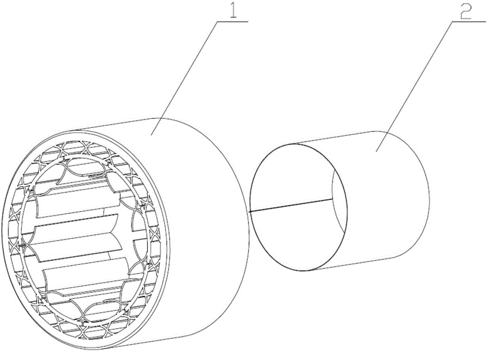 Double-layered fork-shaped radial gas hydrodynamic bearing based on 3D printing technology