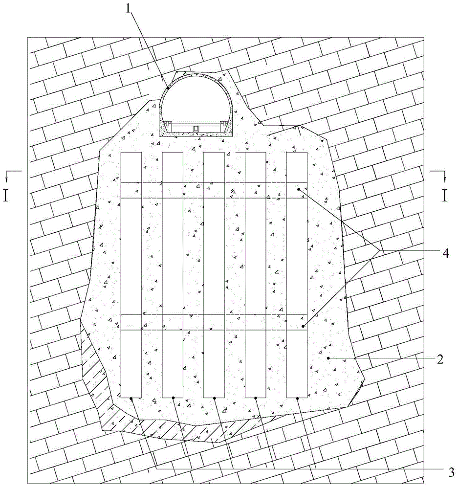 Massive hollow concrete structures for backfilling of large cavities