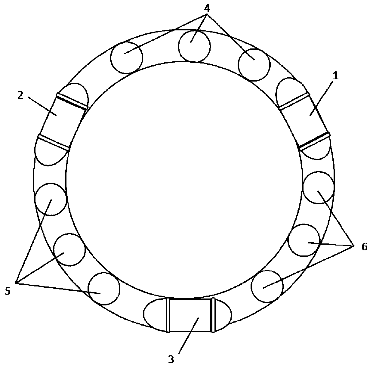 Combined device for preparing spherical metal powder by gas atomization method