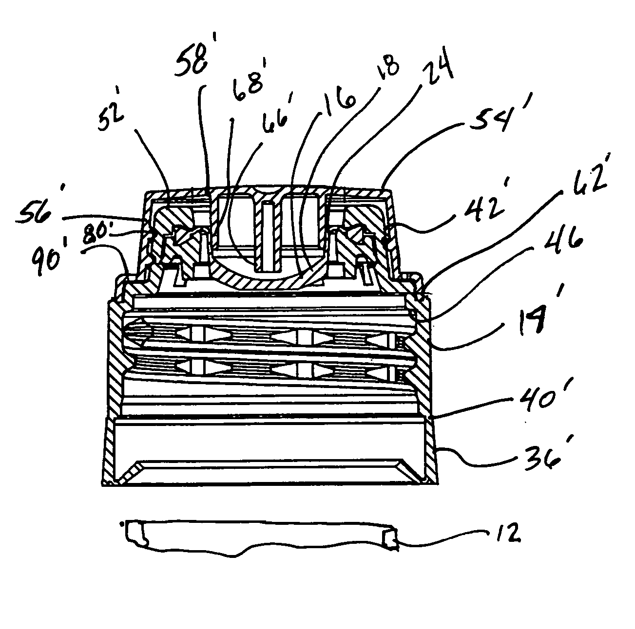 Cover for dispensing closure with pressure actuated valve