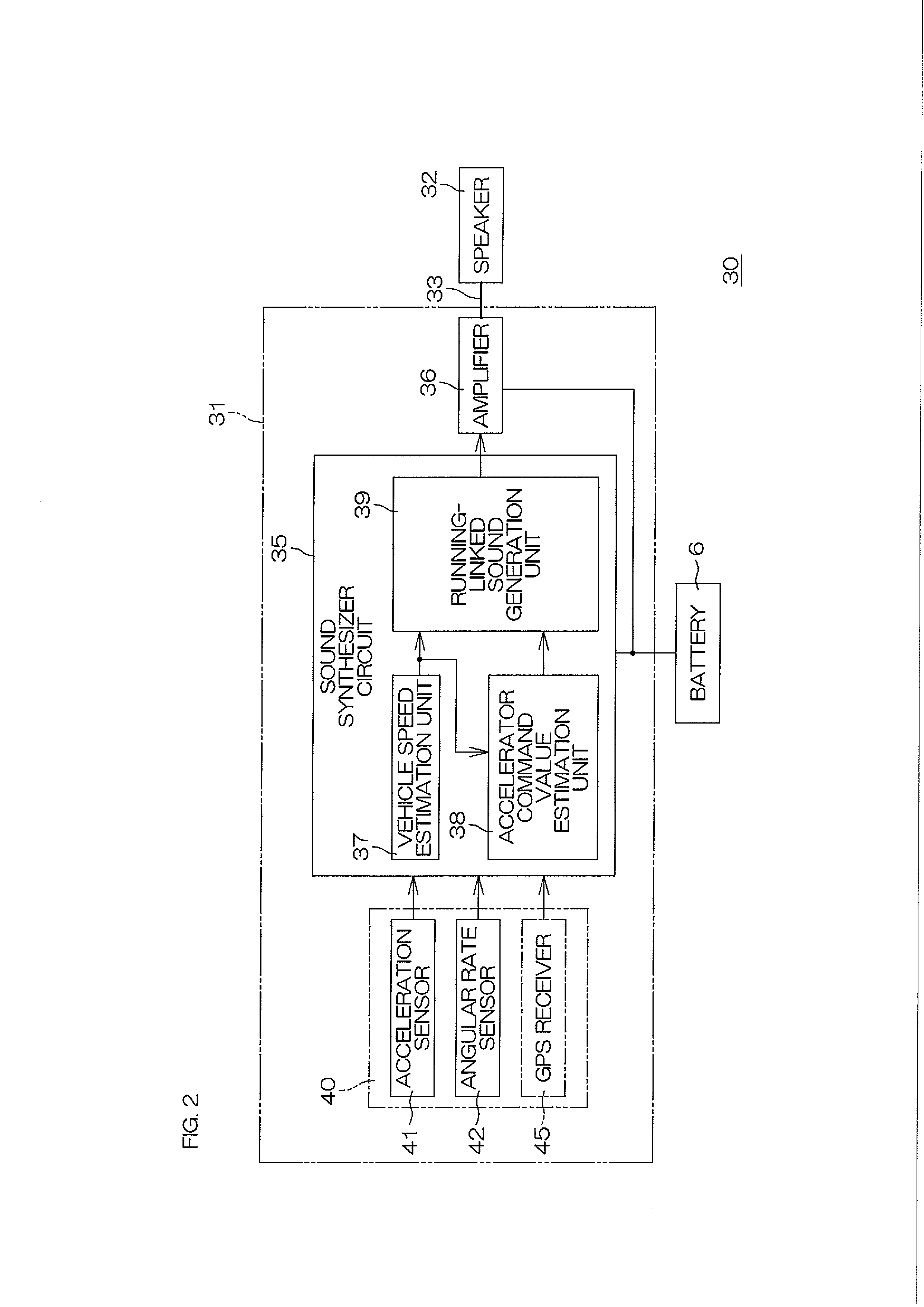 Running-linked sound producing device