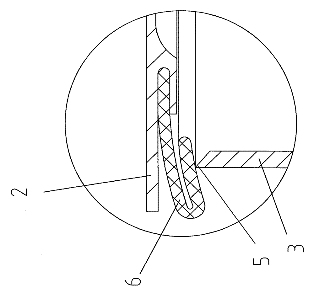 Check sealing structure for smoke exhaust equipment