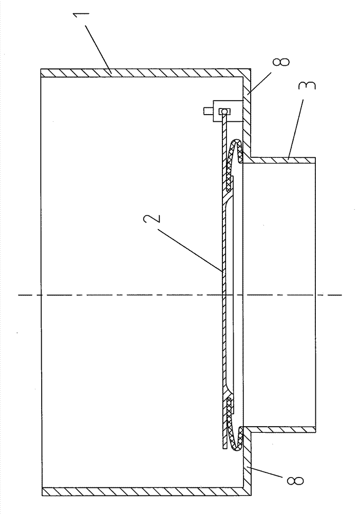 Check sealing structure for smoke exhaust equipment