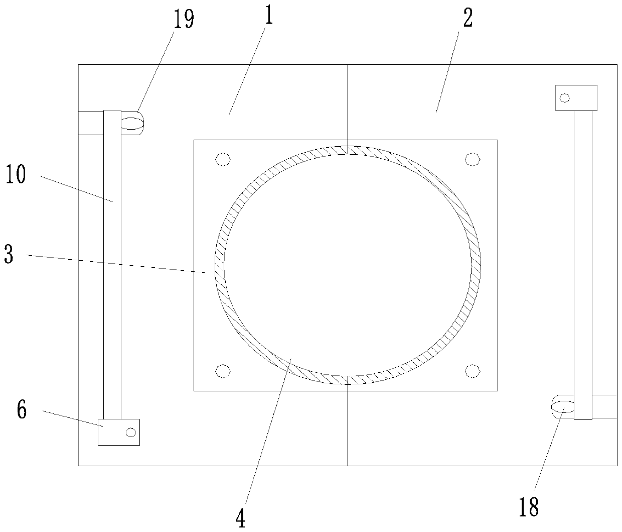 Pipeline mold lifting device capable of cyclically utilized and construction method