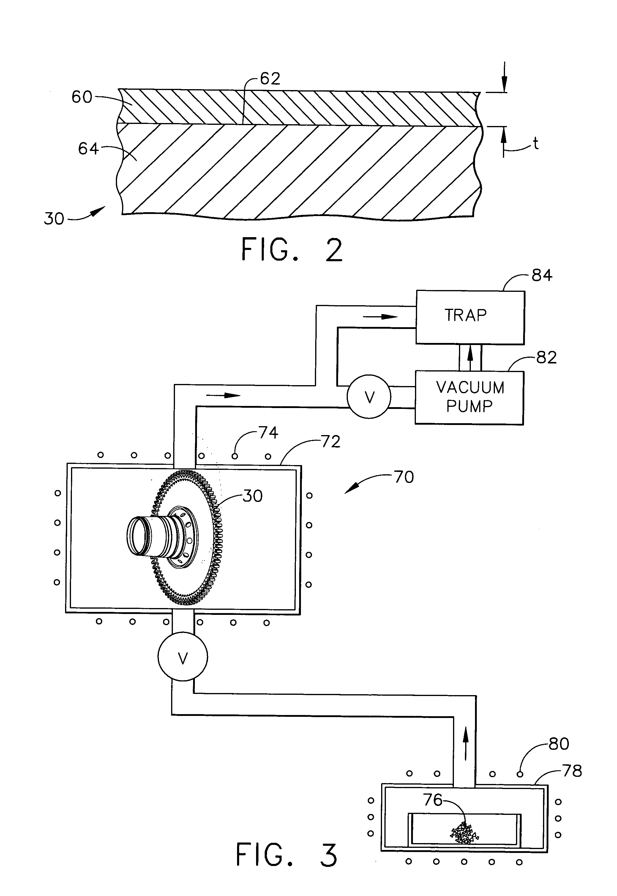 Aluminide or chromide coating of turbine engine rotor component