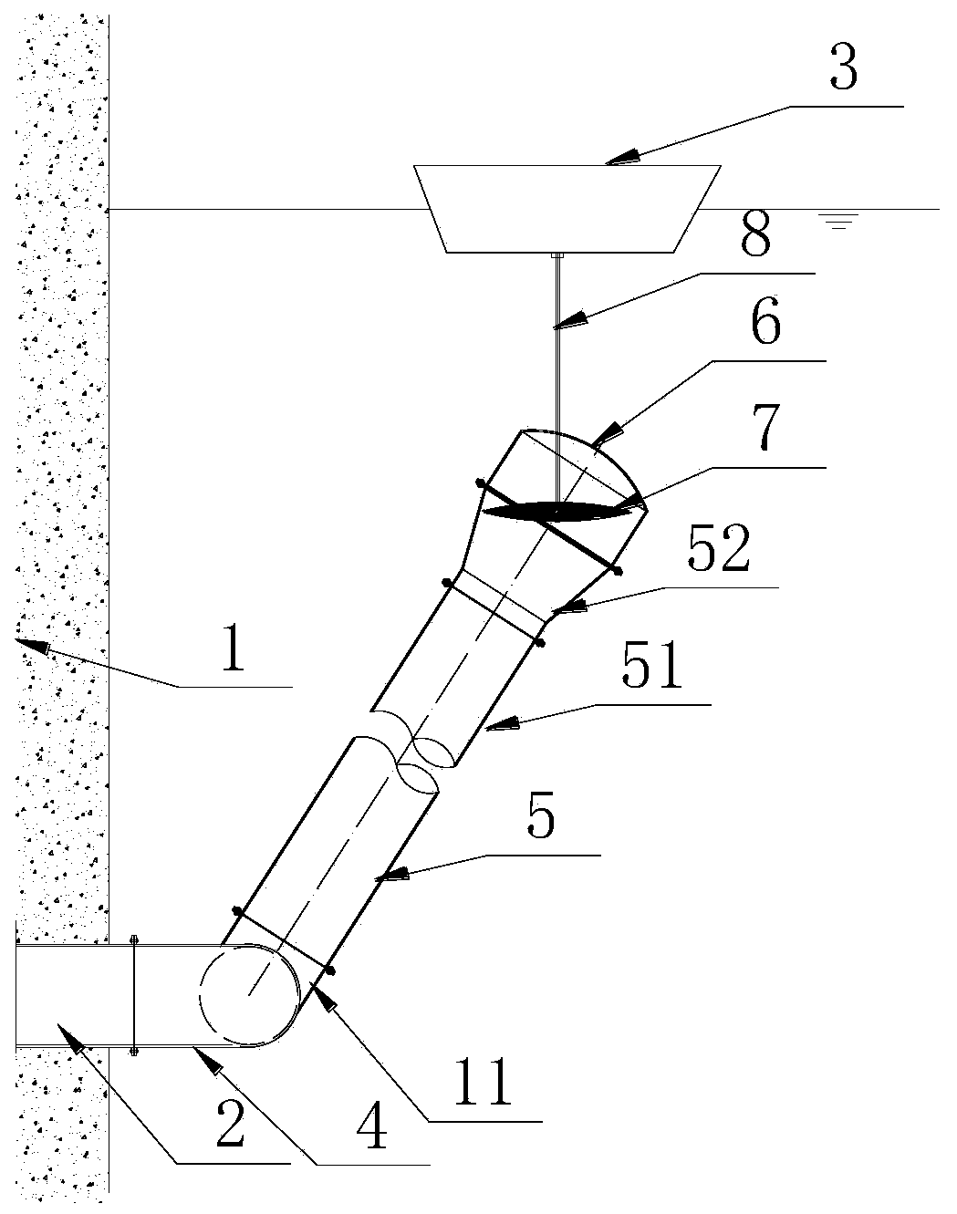 Automatic water intake device for ecological flow