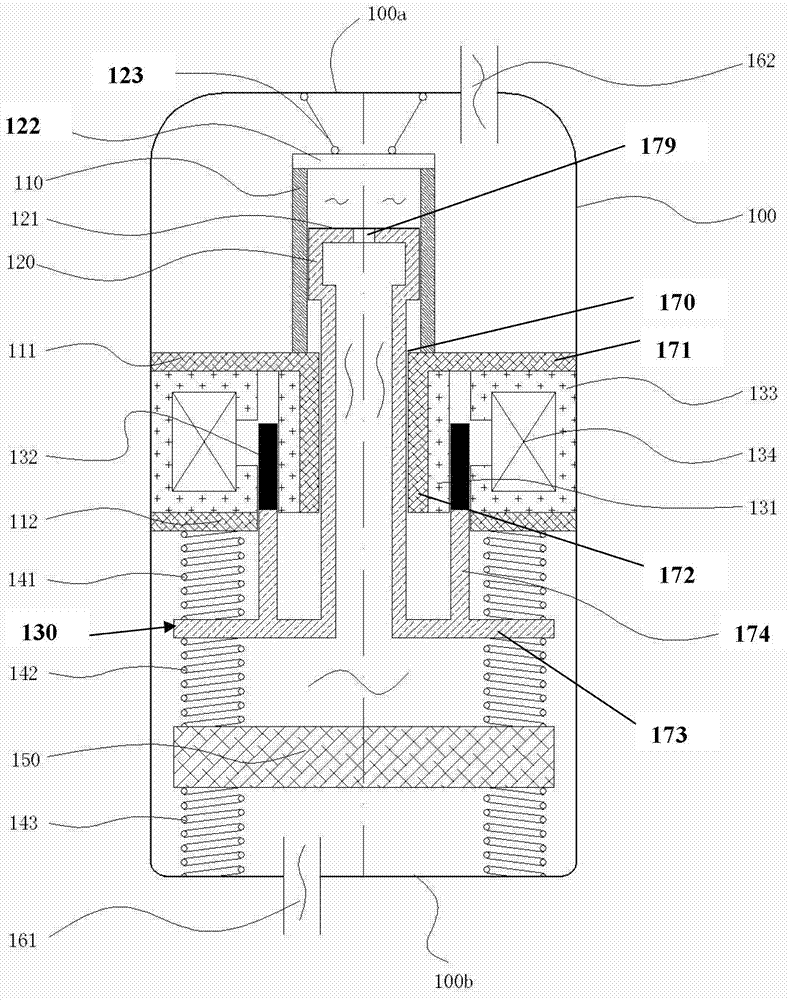 Linear compressor with damping structure