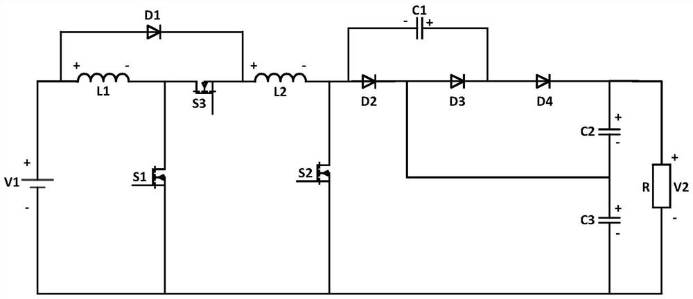 A dc/dc converter for a high-power charging device for an electric vehicle