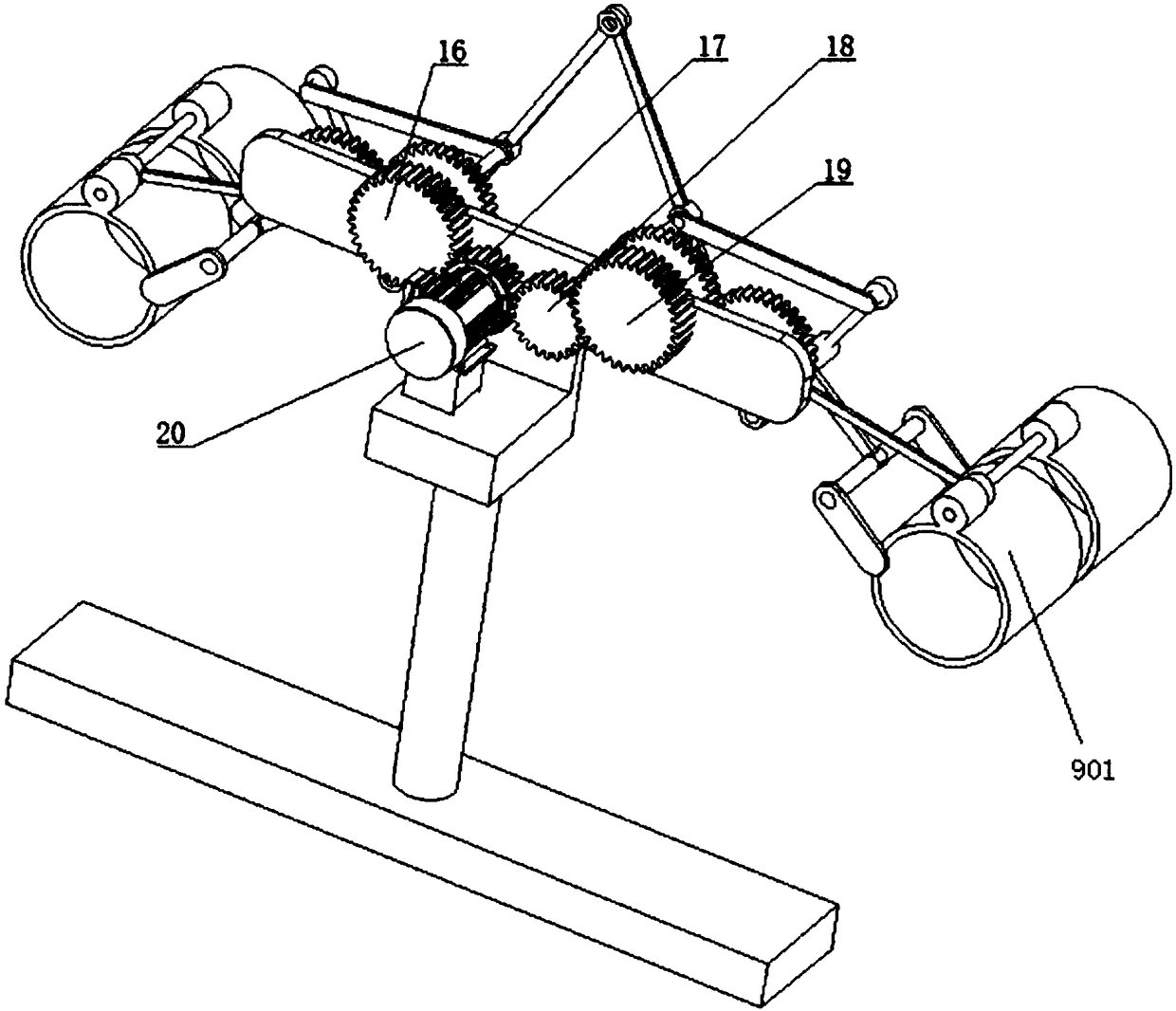 Medical leg nursing exercise device and method for neurology department