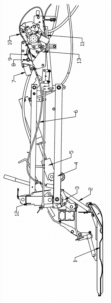 Transplanting machine front-and-back balancing system