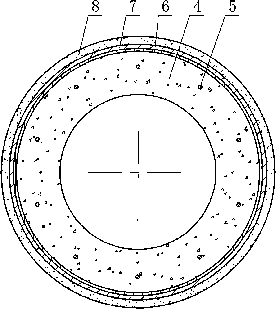 Prestressed steel cylinder reinforced concrete pipe with steel socket and spigot