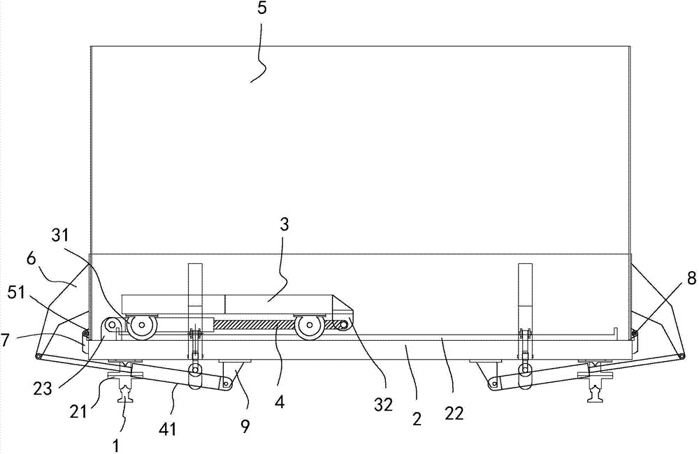 Hydraulic feeding and fragmentation mine car of stone sawing machine