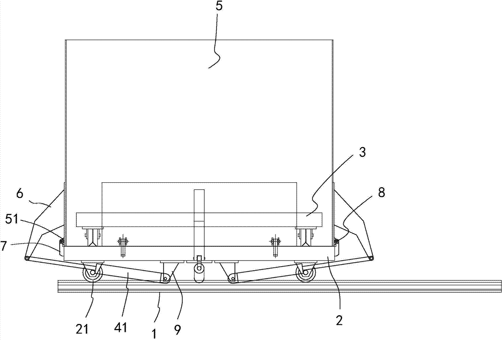 Hydraulic feeding and fragmentation mine car of stone sawing machine