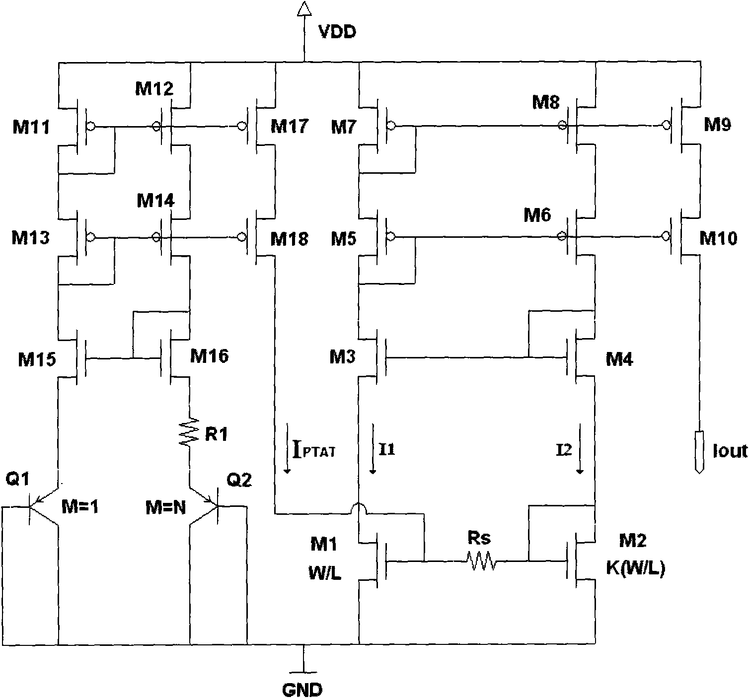 High-precision constant flow source circuit