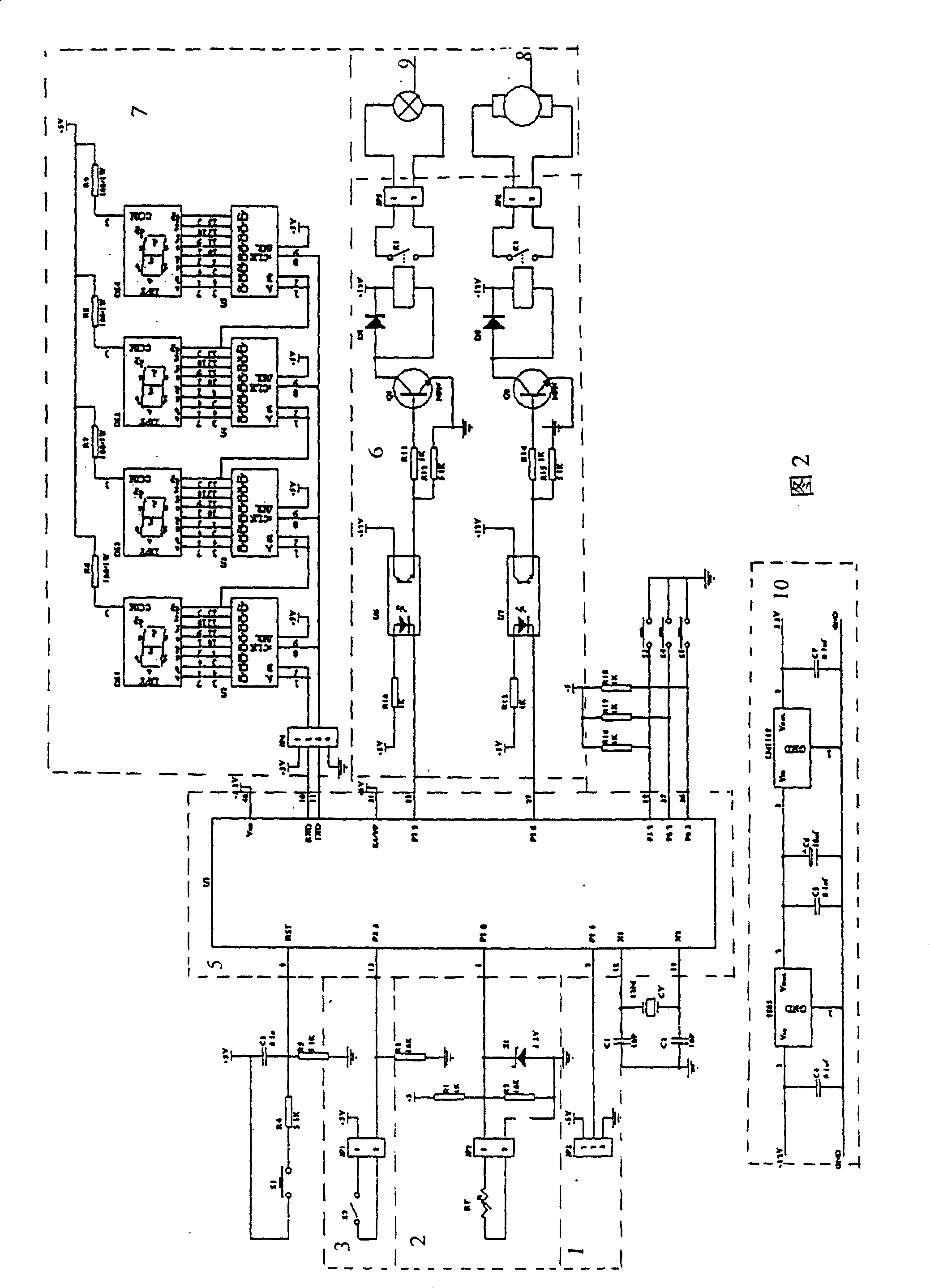 Intelligent controller for cabinet-like furniture with dehumidifying and sterilizing functions