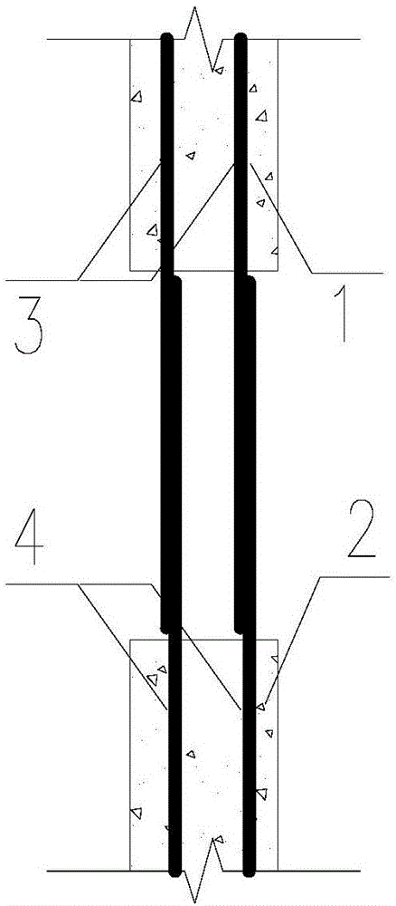 Assembly type prefabricated shear wall horizontal abutted seam type steel welding connecting device