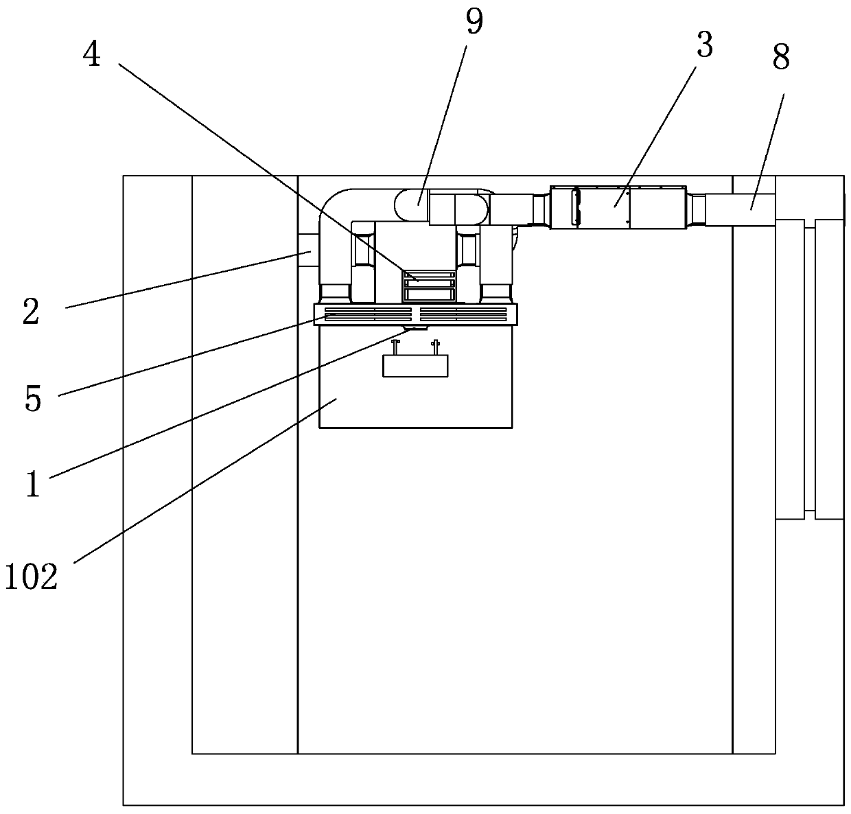 Kitchen air purification connected unit