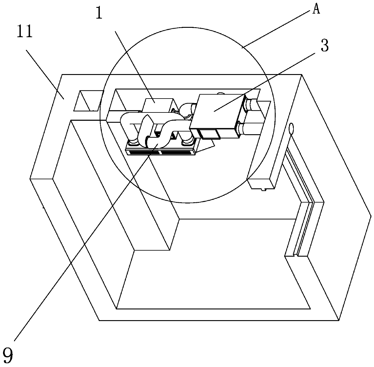 Kitchen air purification connected unit