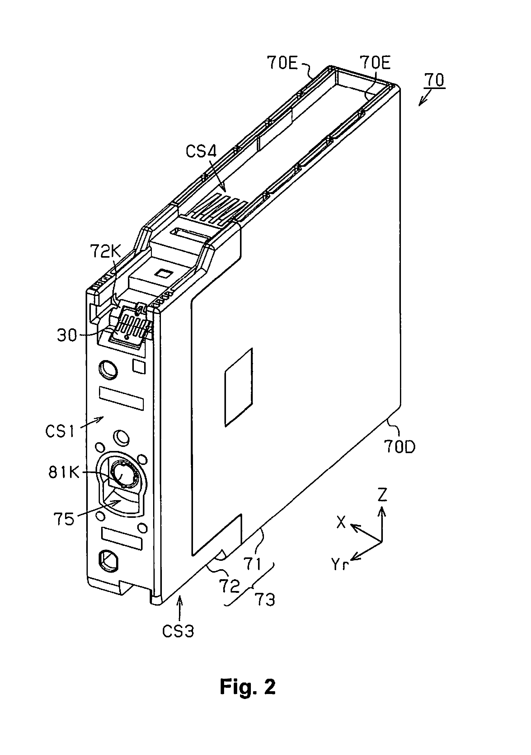 Liquid housing container recycling method, and liquid housing container