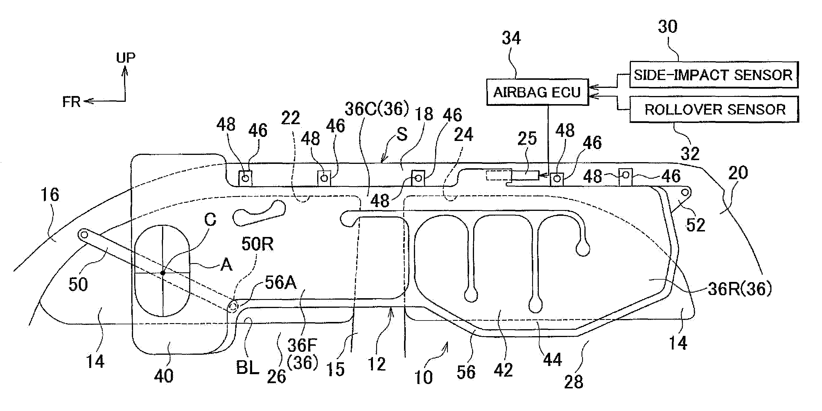 Curtain airbag system