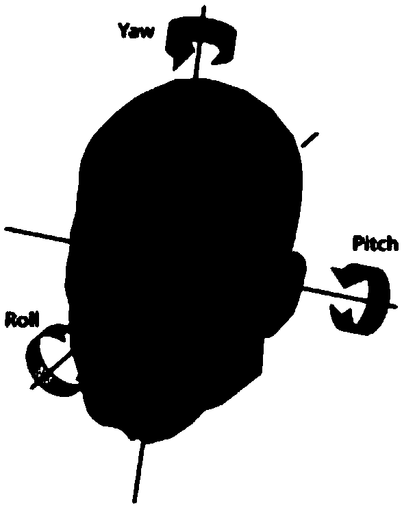 Head attitude tracking device and method based on incomplete characteristics