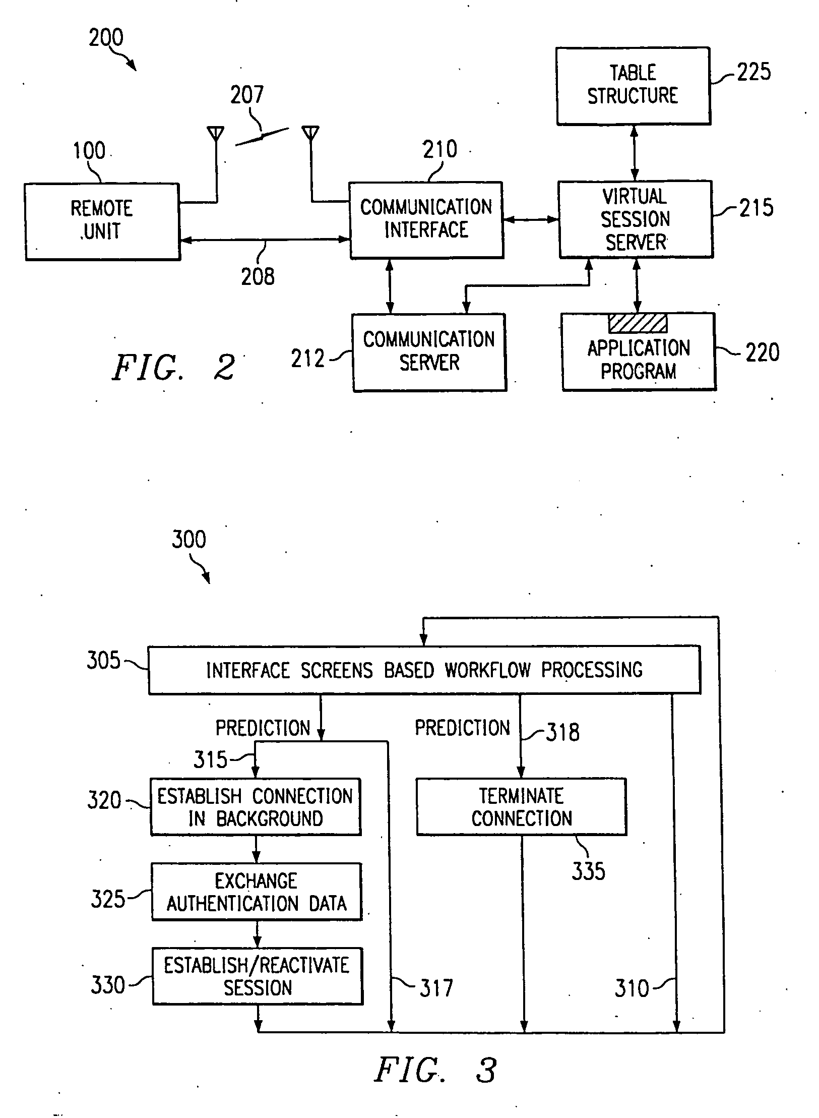 Virtual connection of a remote unit to a server