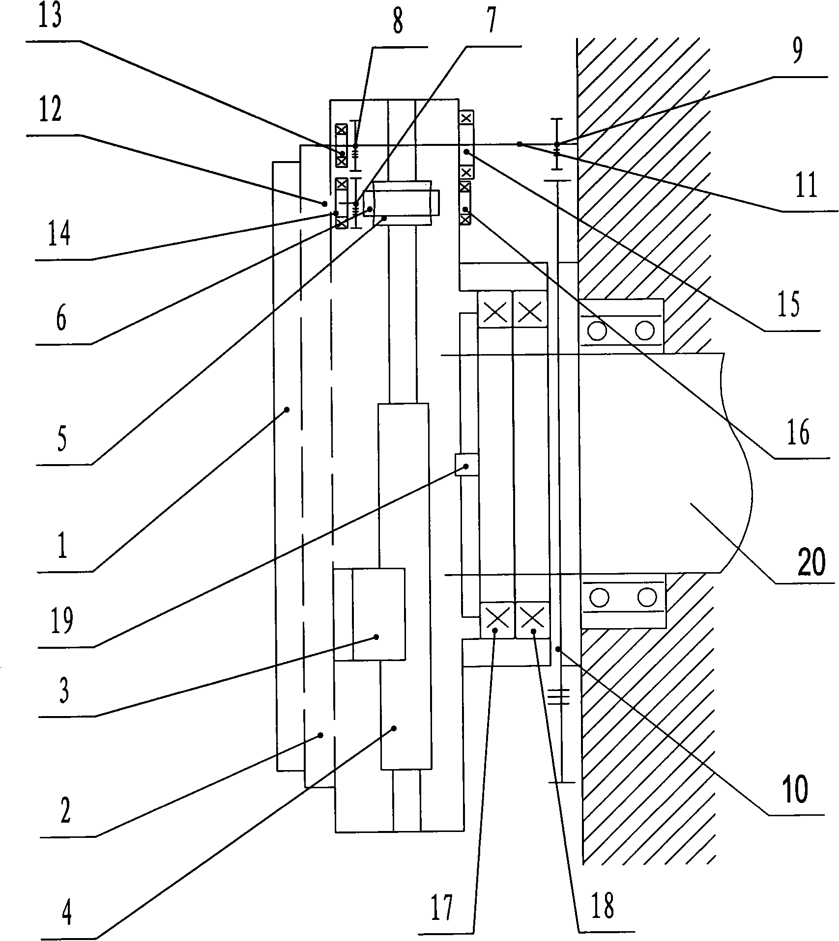 Self-feed differential planet flat turn disc