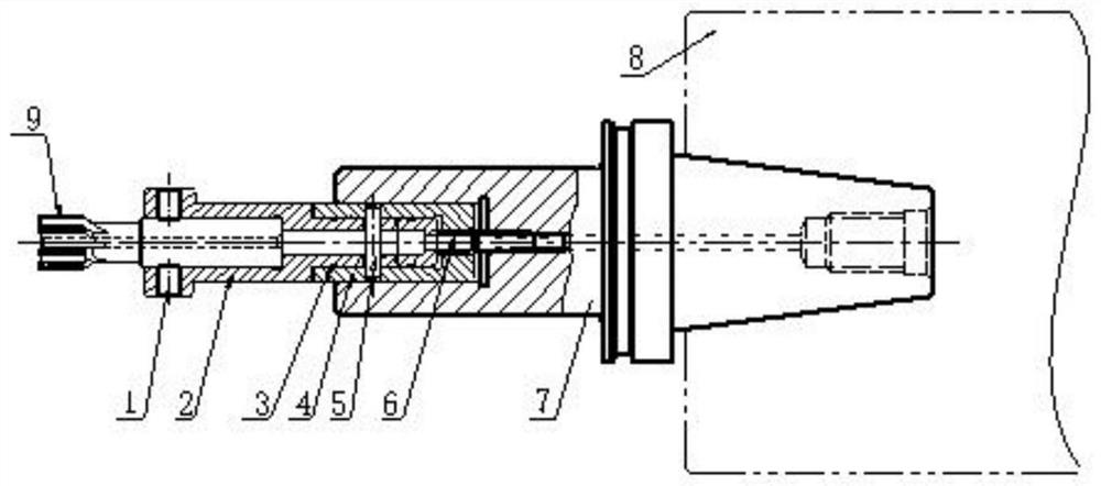 Floating cutter handle for reaming and using method of floating cutter handle