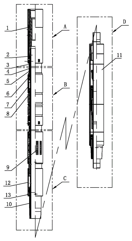 A hollow oil pumping device for liquid production profile test