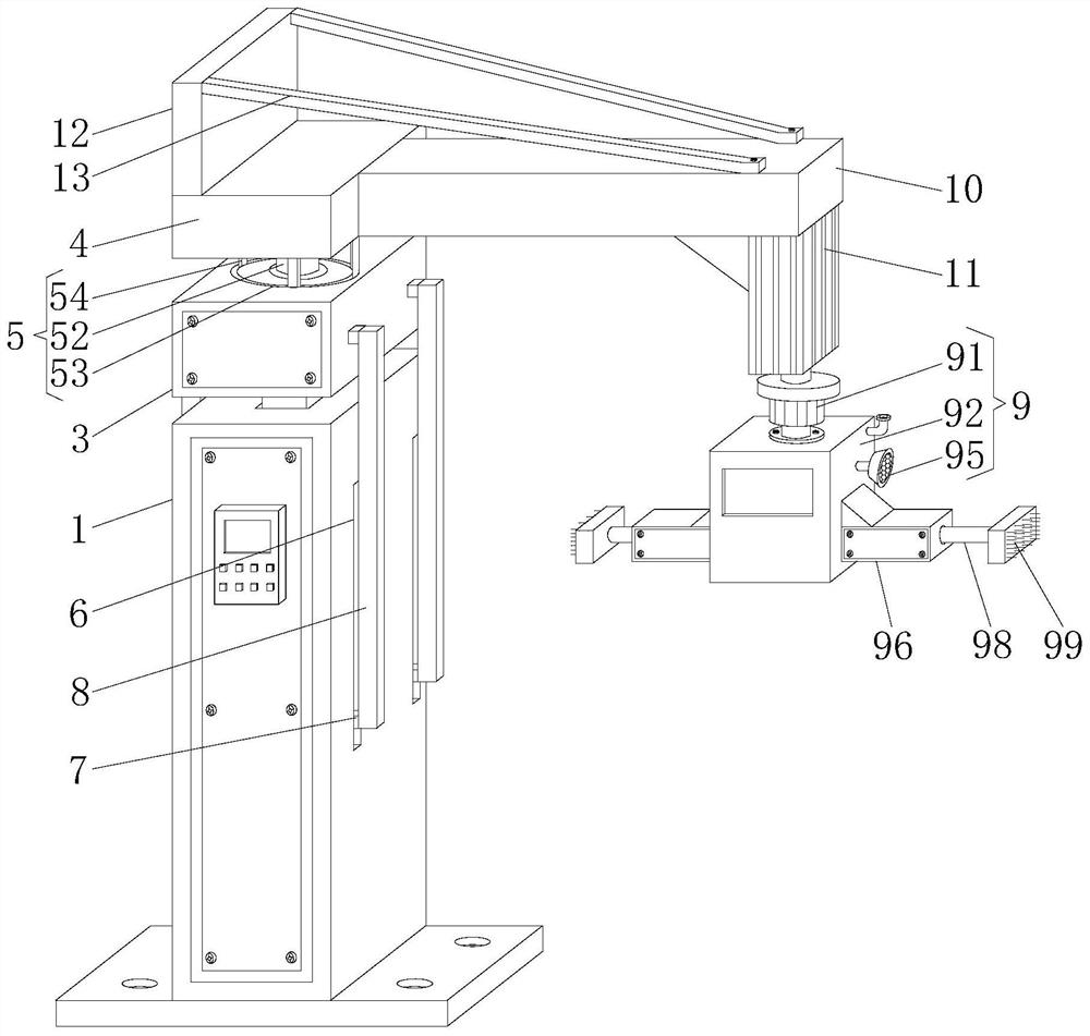 Angle-adjustable pipeline inner-wall cleaning device for machining