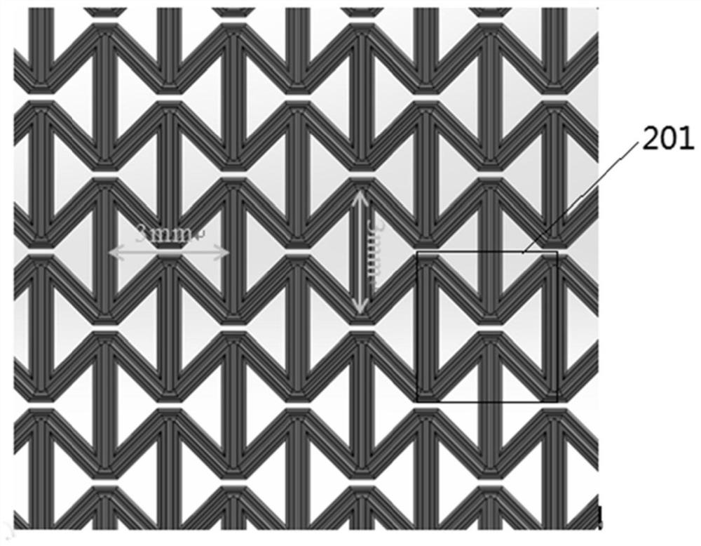 Magnetic flexible tactile sensing structure based on folding magnetizing method and application