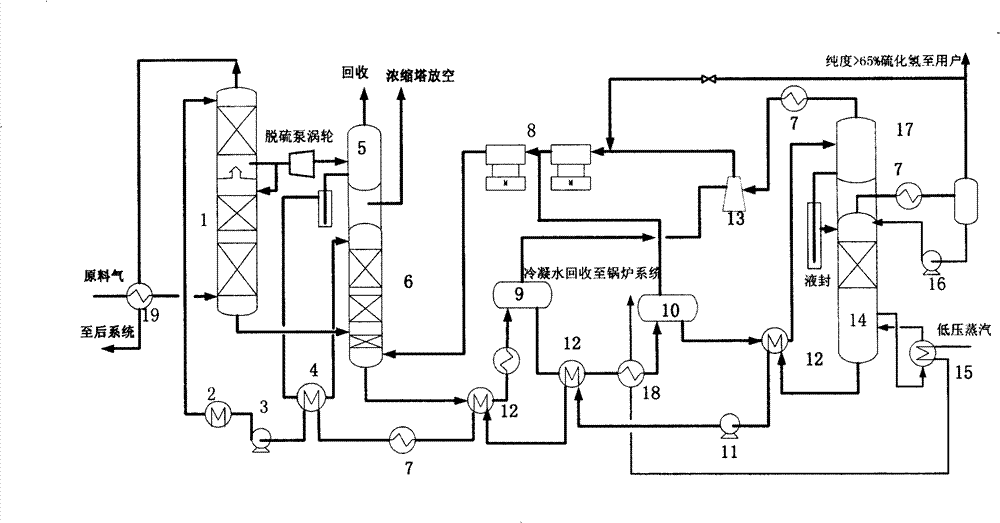 Desulfurization and decarburization integrated absorption process for polyglycol dimethyl ether