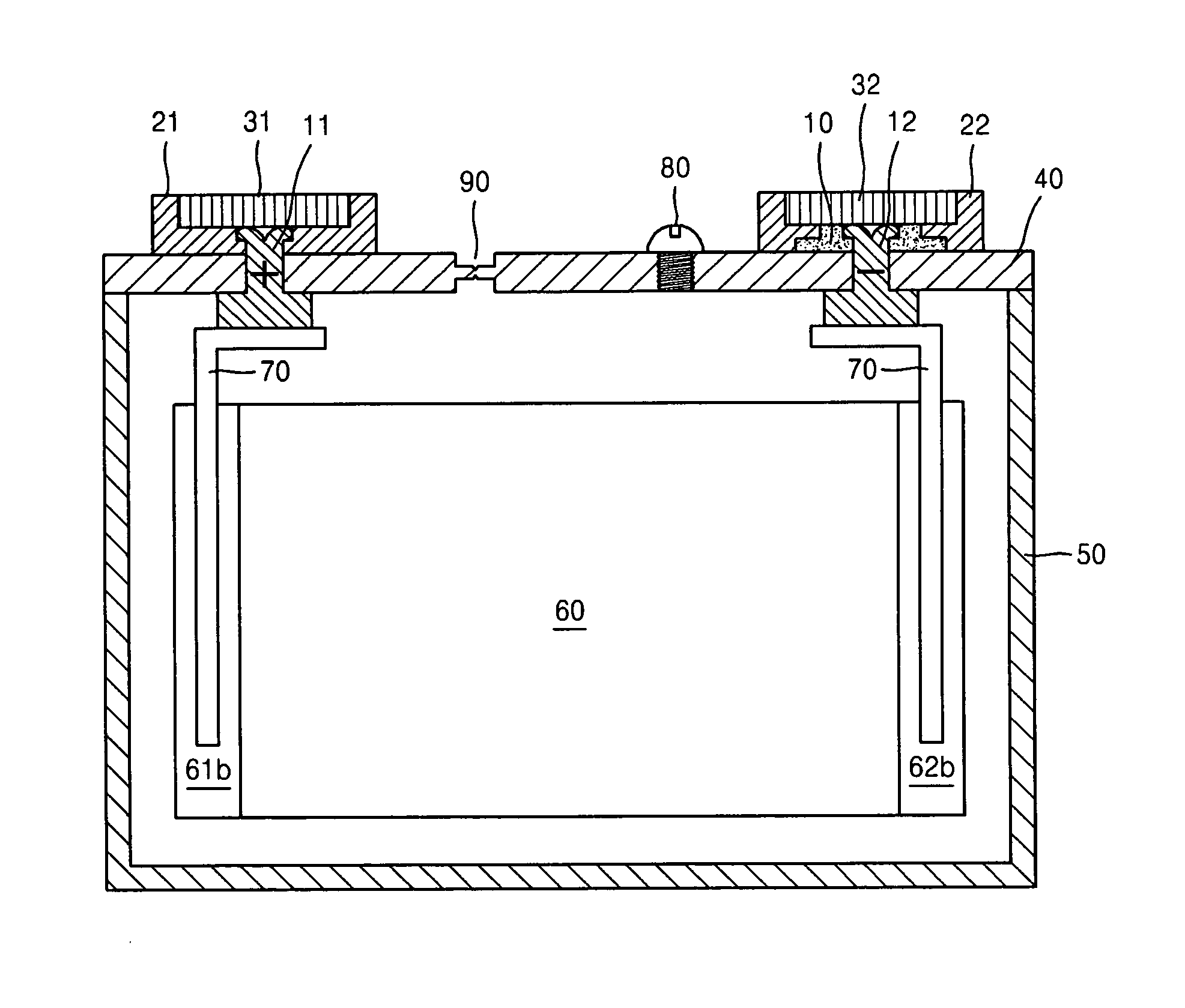 Terminal unit for secondary battery and method of manufacturing the same