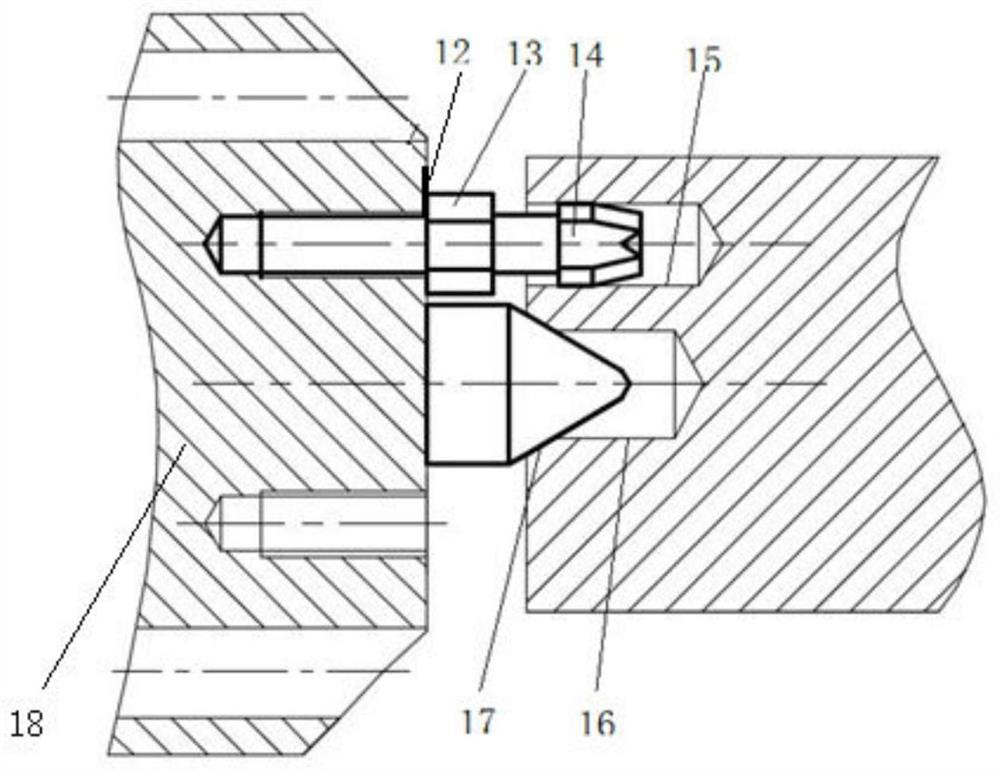 Axial bolt type camshaft automatic positioning device and using method thereof