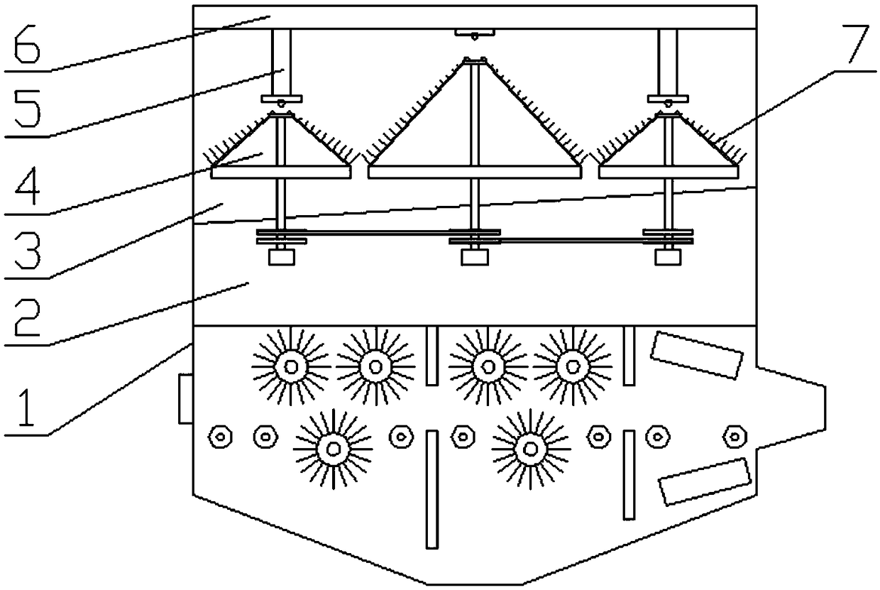 Water-spray brush regulator for dishwasher