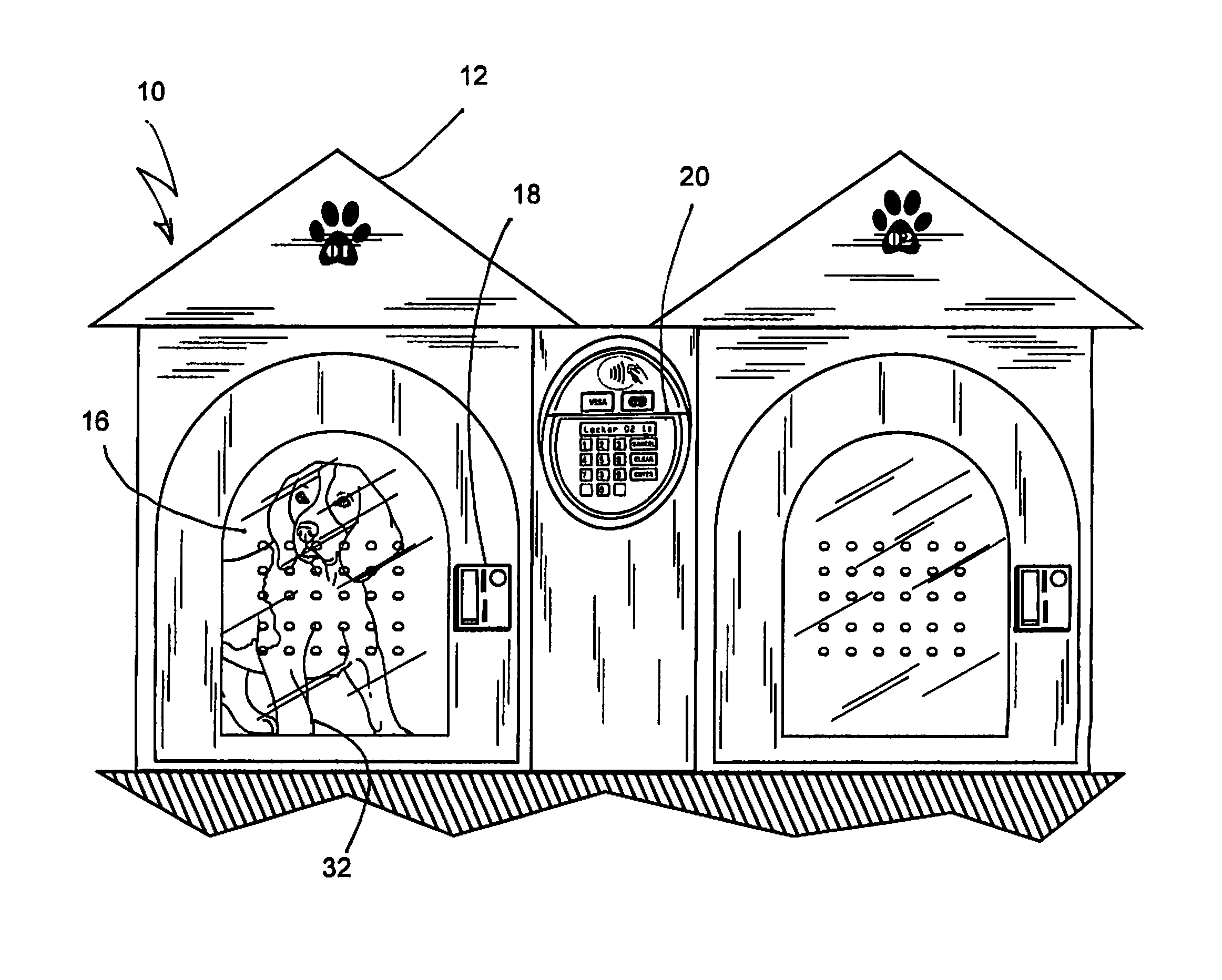 Dog locker/pet locker