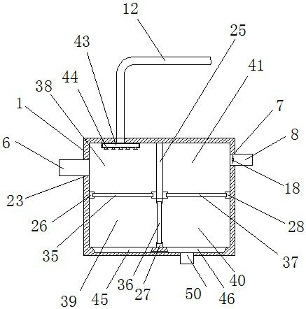 Rotary mixing and purification type waste gas purification device